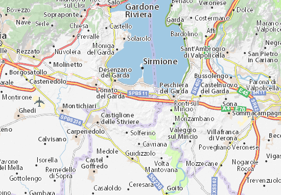 Karte Stadtplan San Martino della Battaglia