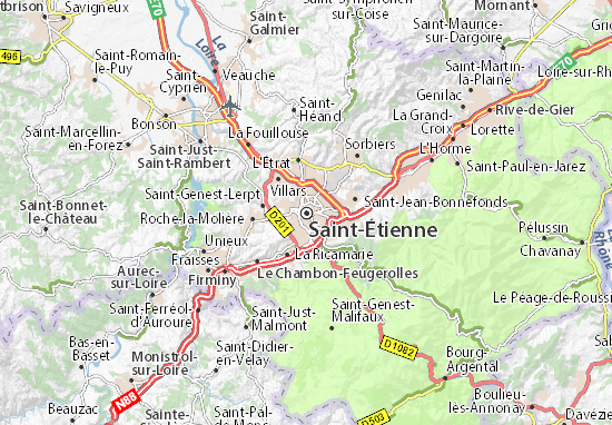 Mapa Plano Saint-Étienne