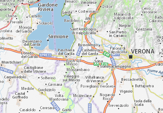 Kaart Plattegrond Castelnuovo del Garda