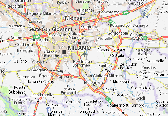 Kaart Plattegrond Aeroporto di Milano-Linate