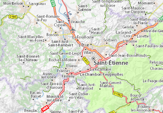 Saint-Genest-Lerpt Map