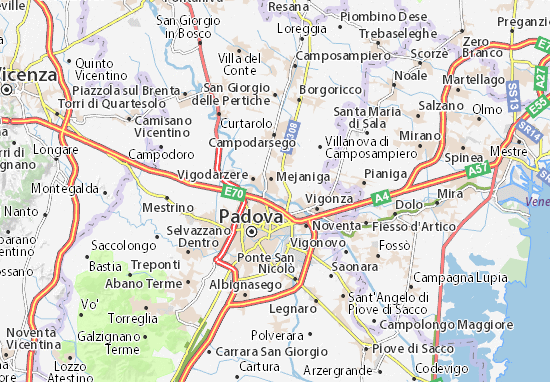 Karte Stadtplan Cadoneghe
