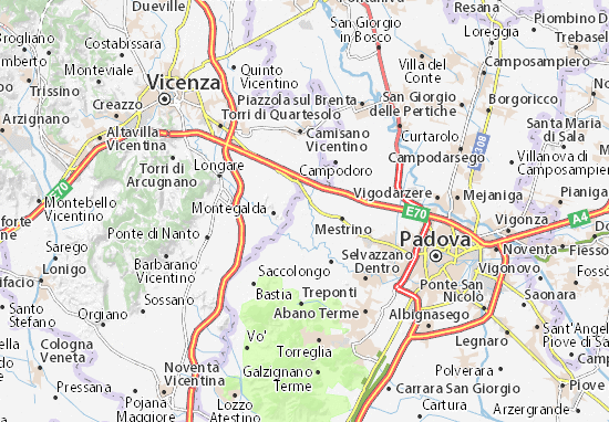 Karte Stadtplan Veggiano