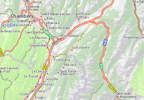 Kaart Plattegrond La Rochette