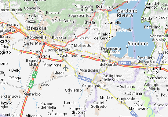Karte Stadtplan Calcinato