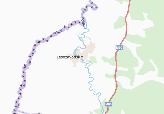 Kaart Plattegrond Lesozavodsk