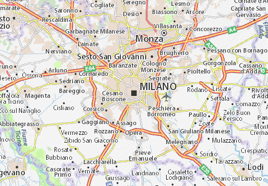 Mapa Plano Milano