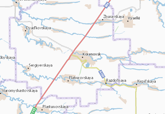 Karte Stadtplan Korenovsk