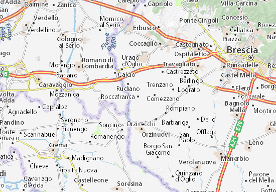 Kaart Plattegrond Roccafranca