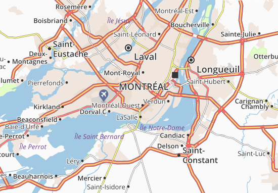 Karte Stadtplan Côte-Saint-Luc