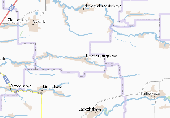 Karte Stadtplan Novobeysugskaya