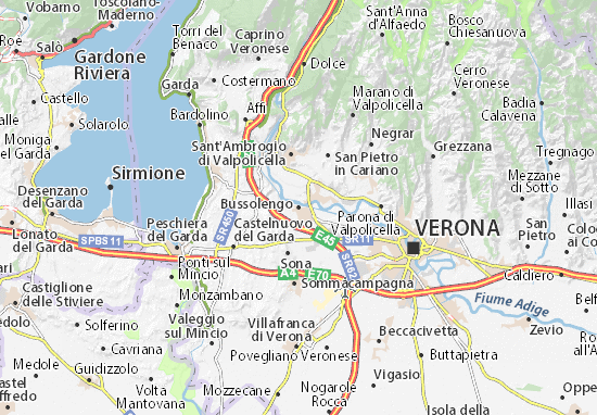 Mappa Bussolengo - Cartina Bussolengo ViaMichelin