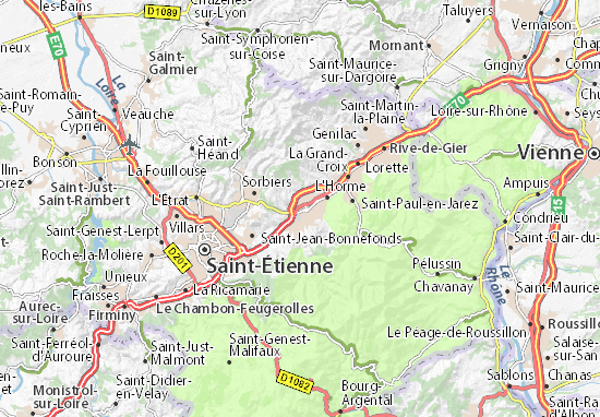 Karte Stadtplan Saint-Chamond