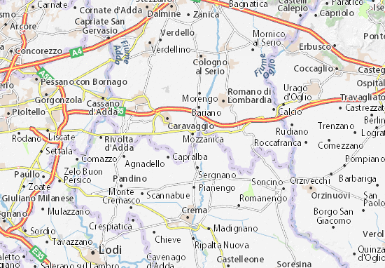 Karte Stadtplan Mozzanica