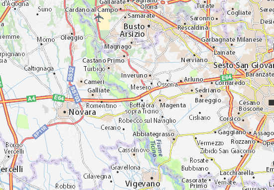 Bernate Ticino Map