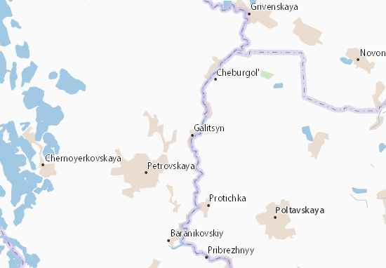 Kaart Plattegrond Galitsyn