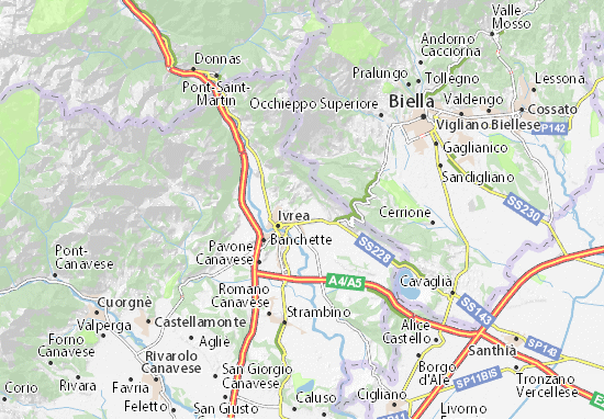 Karte Stadtplan Cascinette d&#x27;Ivrea