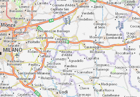 Karte Stadtplan Arzago d&#x27;Adda
