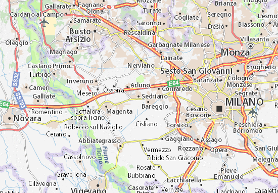 Karte Stadtplan Sedriano