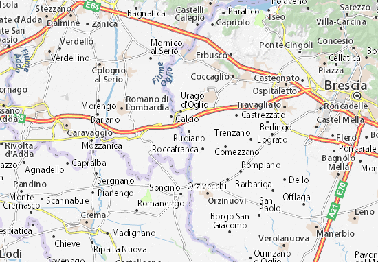 Karte Stadtplan Rudiano