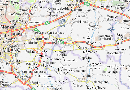 Karte Stadtplan Casirate d&#x27;Adda