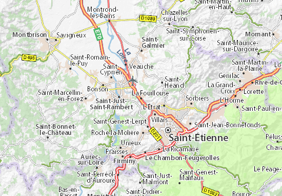 La Fouillouse Map