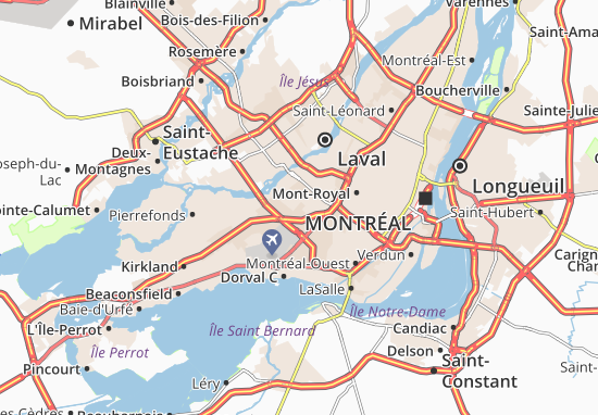 Karte Stadtplan Saint-Laurent