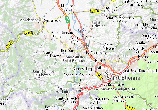 Carte-Plan Saint-Just-Saint-Rambert