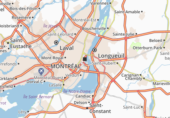 Kaart Plattegrond Montréal