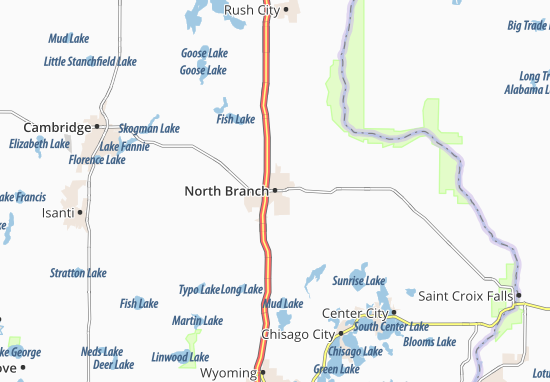 Kaart Plattegrond North Branch