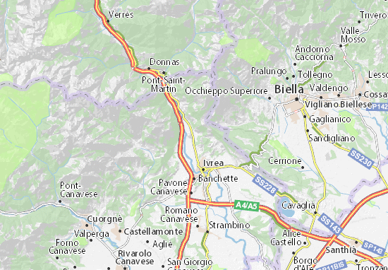 Carte-Plan Borgofranco d&#x27;Ivrea