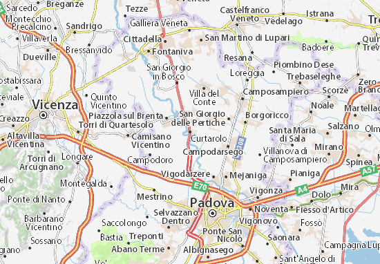 Curtarolo Map