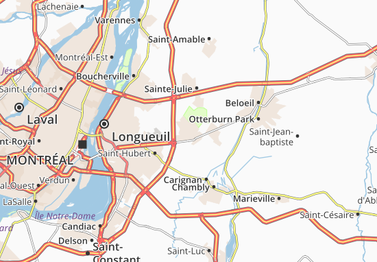 Karte Stadtplan Saint-Bruno-de-Montarville