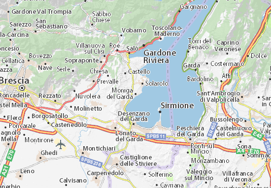 Karte Stadtplan Moniga del Garda