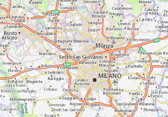 Novate Milanese Map
