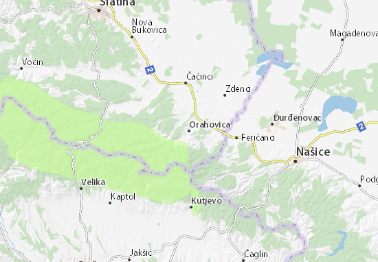 Kaart Plattegrond Orahovica