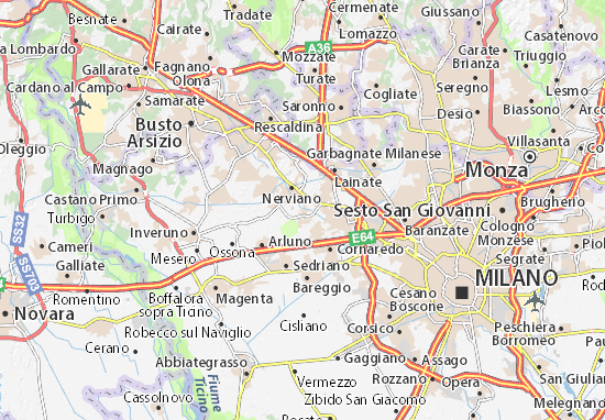 Mapa Plano Pogliano Milanese