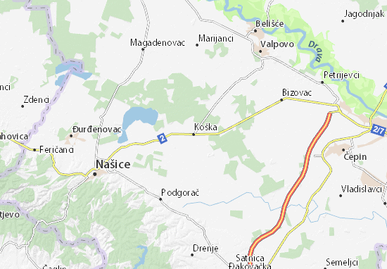 Karte Stadtplan Koška