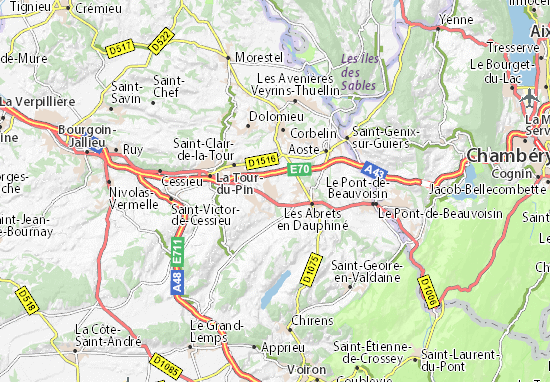 Saint-André-le-Gaz Map