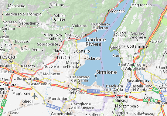 Kaart Plattegrond Manerba del Garda