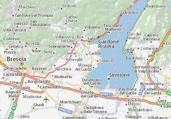 Kaart Plattegrond Polpenazze del Garda
