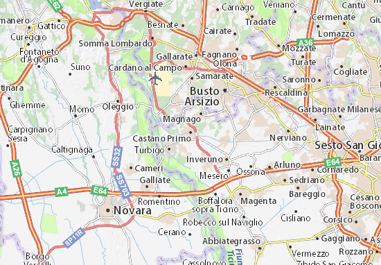 Castano Primo Map