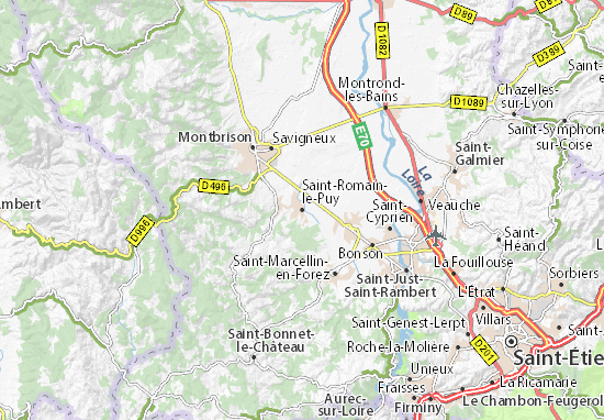 Carte-Plan Saint-Romain-le-Puy