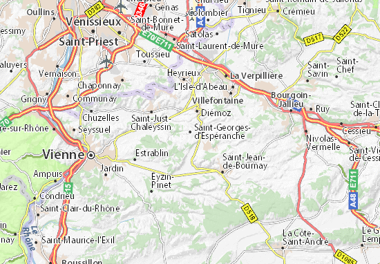 Karte Stadtplan Saint-Georges-d&#x27;Espéranche