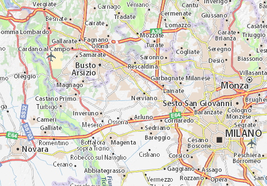 Karte Stadtplan Parabiago