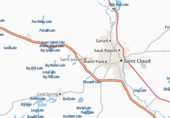 Karte Stadtplan Saint Joseph