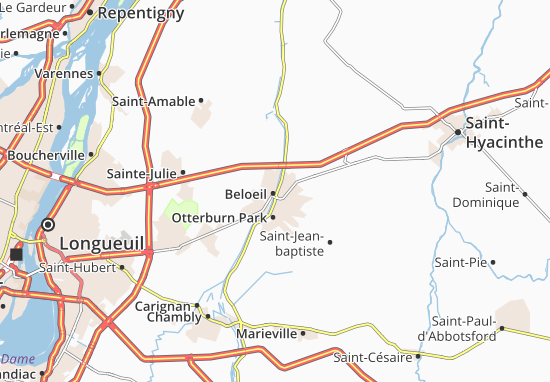 Karte Stadtplan Beloeil