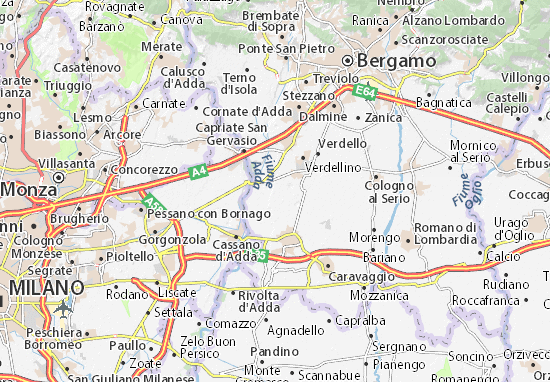 Pontirolo Nuovo Map