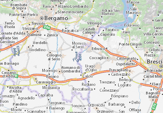 Kaart Plattegrond Pontoglio