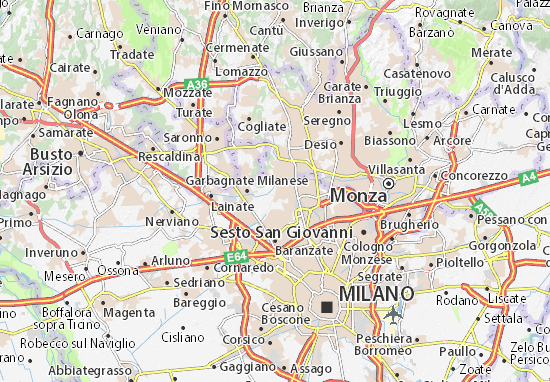 Karte Stadtplan Senago